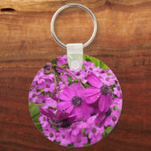 Paarse Bloemen uit San Francisco Sleutelhanger (Achterkant)