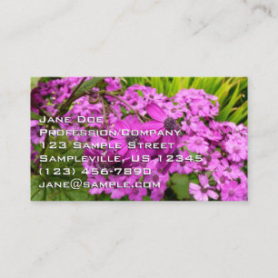 Paarse Bloemen uit San Francisco Visitekaartje