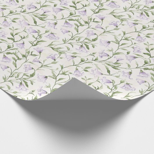  Paarse Bloemen Verjaardag Cadeaupapier (Hoek)