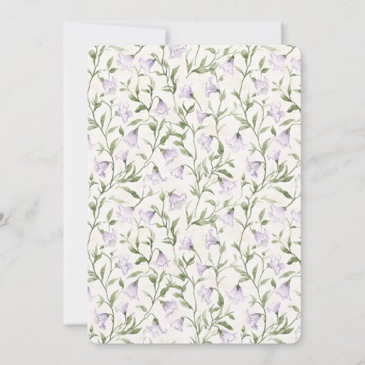  Paarse Bloemen Verjaardag Kaart (Achterkant)