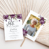 Paarse Bloemen Verrassingsfeestje Kaart