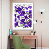Paarse Bloemen Violet Februari Geboorte Bloemen Ma Poster