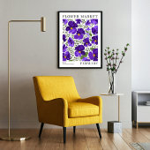 Paarse Bloemen Violet Februari Geboorte Bloemen Ma Poster
