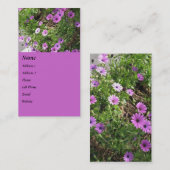 paarse bloemen visitekaartje (Voorkant / Achterkant)