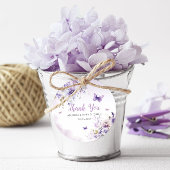 Paarse Bloemen Vlinder Meisje Baby shower Dank u Bedankjes Labels