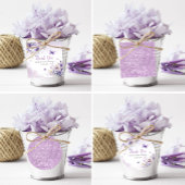 Paarse Bloemen Vlinder Meisje Baby shower Dank u Bedankjes Labels