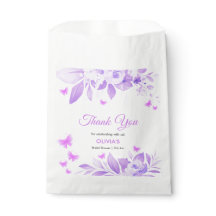 Paarse Bloemen Vlinder Vrijgezellenfeest Dank u