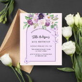 Paarse bloemen vlinders boog budget verjaardag