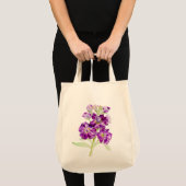 Paarse bloemen voor waterverf tote bag (Voorkant (product))