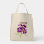 Paarse bloemen voor waterverf tote bag (Achterkant)