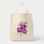 Paarse bloemen voor waterverf tote bag (Voorkant)
