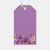 Paarse Bloemen Vrijgezellenfeest Favor Dank u Cadeaulabel (Achterkant)