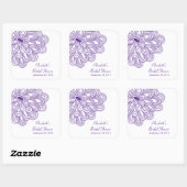 Paarse Bloemen Vrijgezellenfeest Favor Sticker (Vel)