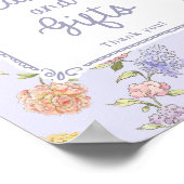 Paarse Bloemen Vrijgezellenfeest Kaarten en gesche Poster (Hoek)