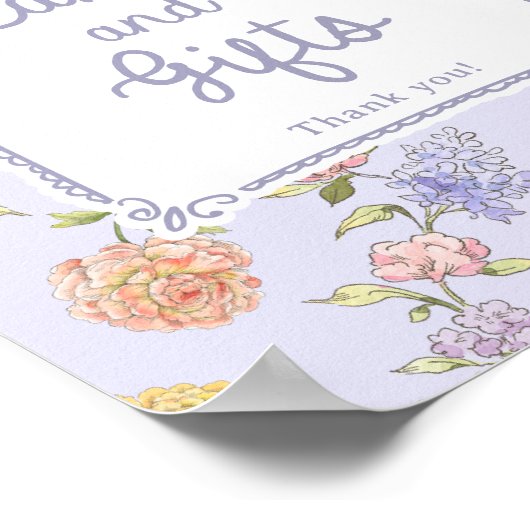 Paarse Bloemen Vrijgezellenfeest Kaarten en gesche Poster (Hoek)