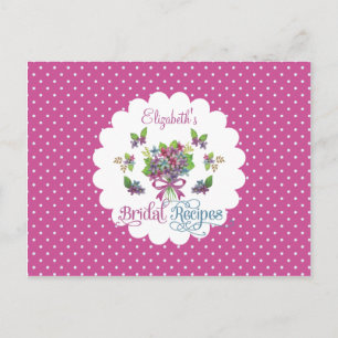 Paarse Bloemen Vrijgezellenfeest Recept Kaart
