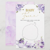 Paarse Bloemen Vrijgezellenfeest Thee Baby Gezicht (Voorkant / Achterkant)