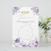 Paarse Bloemen Vrijgezellenfeest Thee Baby Gezicht (Staand voorkant)