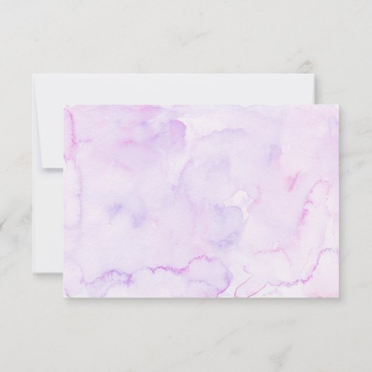 Paarse Bloemen Vrijgezellenfeest Thee Dank u kaart (Achterkant)