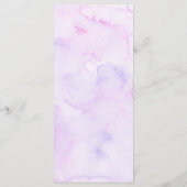 Paarse Bloemen Vrijgezellenfeest Thee Menu Kaart (Achterkant)