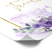 Paarse Bloemen Vrijgezellenfeest Theesnoepjes en - Poster (Hoek)