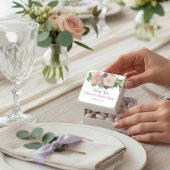 Paarse Bloemen Vrijgezellenfeest Vierkante Sticker