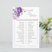 Paarse bloemen Vrijgezellenfeest zou ze liever spe (Staand voorkant)