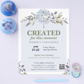 Paarse Bloemen Vrouwen Kerkconferentie Flyer (Enkel)