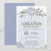 Paarse Bloemen Vrouwen Kerkconferentie Kaart (Voorkant / Achterkant)