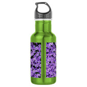 Paarse Bloemen Waterfles (Achterkant)
