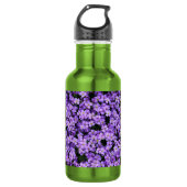 Paarse Bloemen Waterfles (Voorkant)