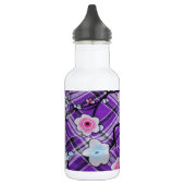 Paarse Bloemen Waterfles (Links)