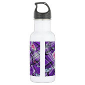 Paarse Bloemen Waterfles (Achterkant)