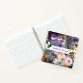 Paarse Bloemen waterverf Boho Dankbaarheid Dagboek Notitieboek (Binnen)