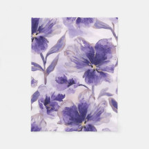 Paarse Bloemen Waterverf Paarse Bloemen Geschilder