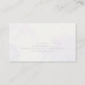 Paarse bloemen Waterverf stijl Visitekaartje (Achterkant)