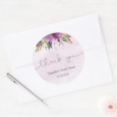 Paarse Bloemen Waterverf Vrijgezellenfeest Sticker (Envelop)