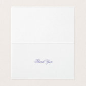 Paarse Bloemen Wedding Gevouwen Plaatsing Kaart (Binnenkant ongevouwen)