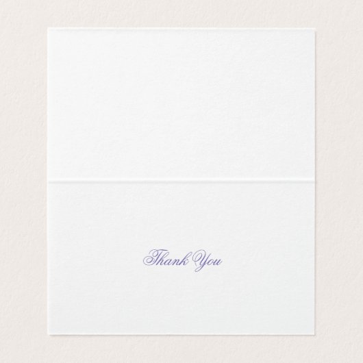 Paarse Bloemen Wedding Gevouwen Plaatsing Kaart (Binnenkant ongevouwen)