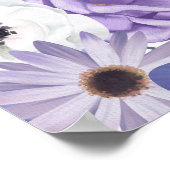 Paarse Bloemen Welkom Trouwbord Poster (Hoek)