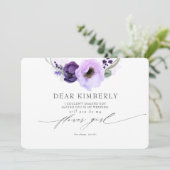 Paarse Bloemen Wil Je Mijn Bloemenmeisje Zijn Aanz Kaart (Staand voorkant)