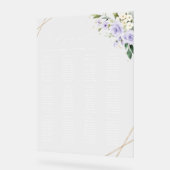 Paarse bloemen, witte bloemen, boho, zithoek acryl bord (Hoek)
