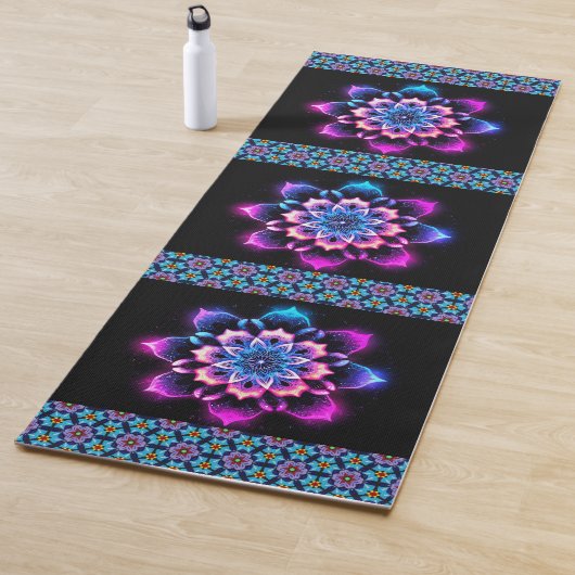 Paarse Bloemen  Yogamat (In situ)