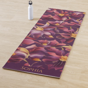 Paarse Bloemen- Yogamat