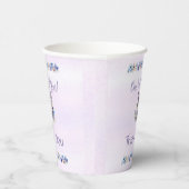 Paarse bloemen Zebra verjaardag Papieren Bekers (Rechts)