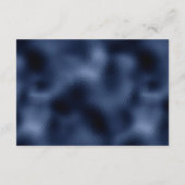 Paarse Bloemen Zilver Navy Blue Wedding Details Informatiekaartje (Achterkant)