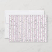 Paarse Bloemen & Zilveren Bruiloft RSVP Reactie (Achterkant)