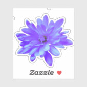 Paarse bloemenblauw bloemblauw paarse bloem sticker (Vel)