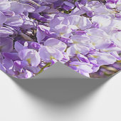 Paarse bloemenbloem met bloesem cadeaupapier (Hoek)