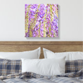 Paarse bloemenbloem met bloesem canvas afdruk (Insitu (Slaapkamer))